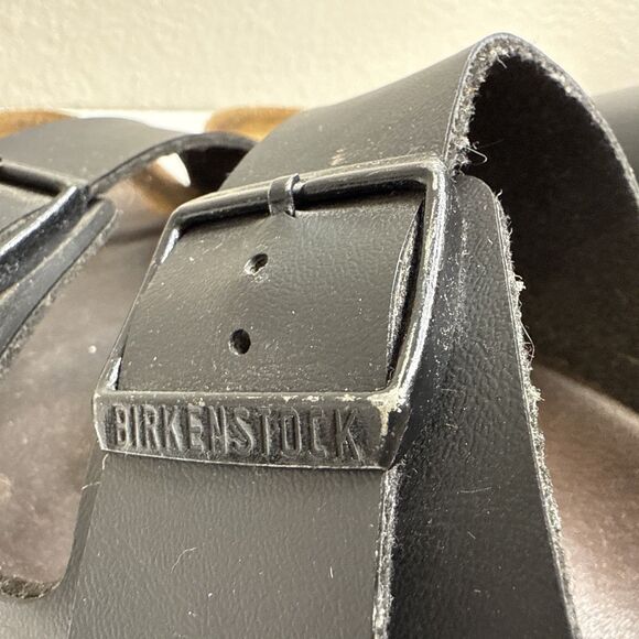Birkenstock Arizona Leather Sandals Matte Black US Men's 9 Women's 11 EU 42 - Picture 13 of 15